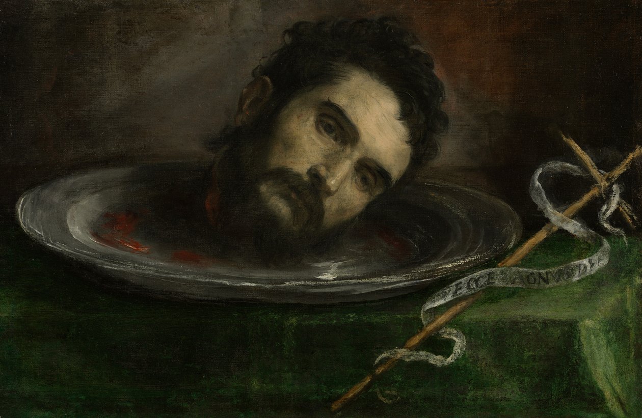 Tête de Jean-Baptiste, fin des années 1500 - Tiziano Vecelli