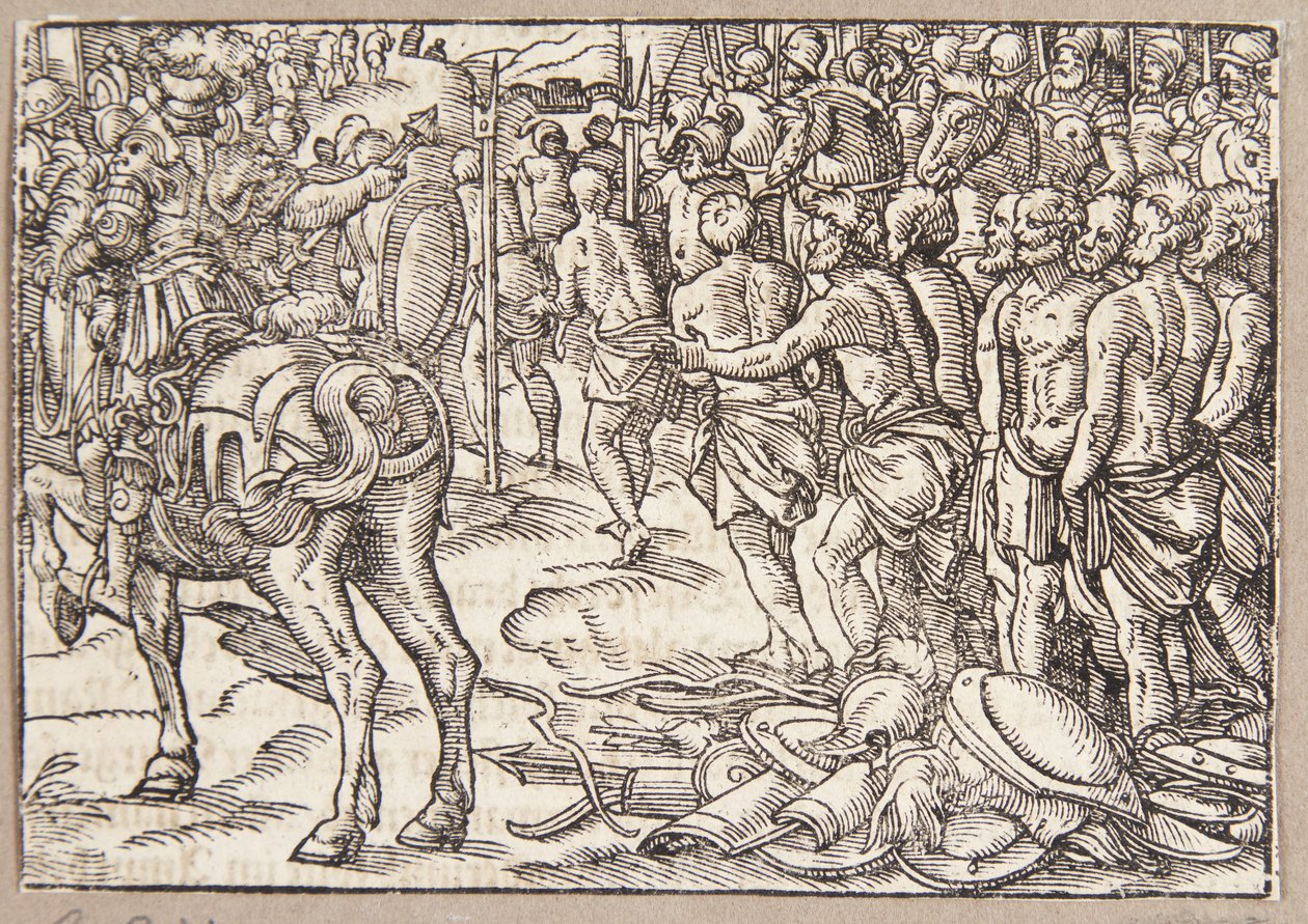 Cincinnatus ordonne aux Aequians de passer sous le joug - Tobias Stimmer