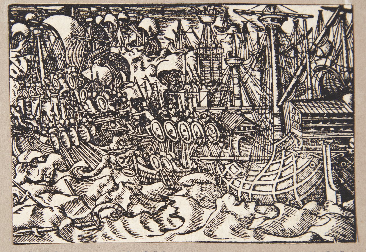 Gaius Duillius remporte la bataille navale contre les Carthaginois - Tobias Stimmer