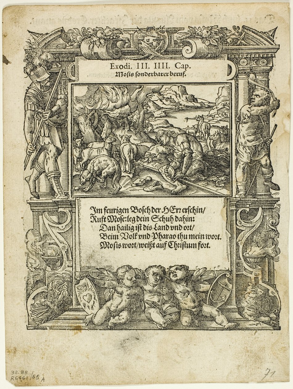 Moïse et le buisson ardent (recto) et L