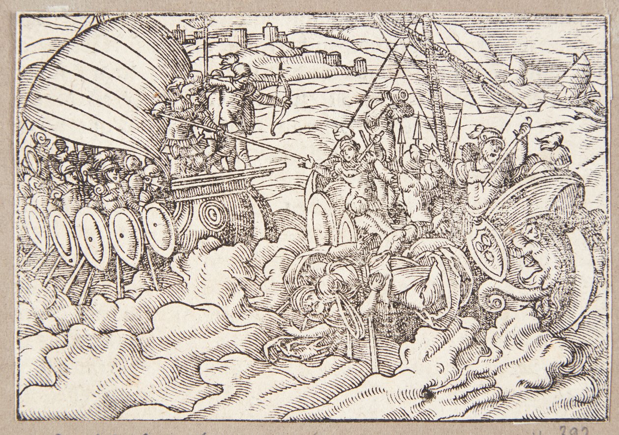 Theoxena et sa famille meurent en mer - Tobias Stimmer