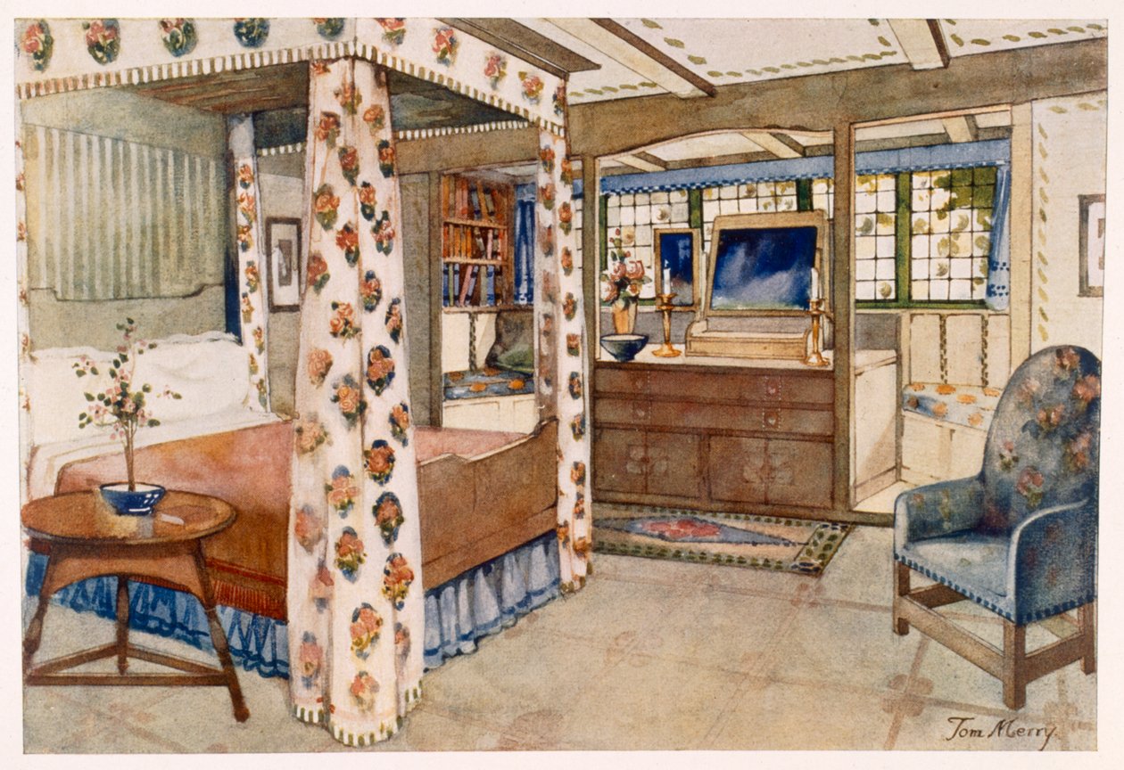 Une chambre pour une maison de campagne dans le style Arts and Crafts - Tom Merry