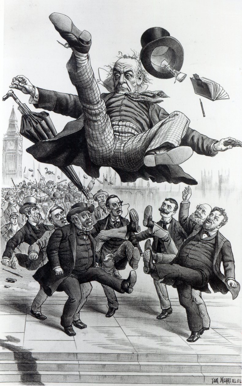 Gladstone expulsé du parlement, vers 1894 - Tom Merry