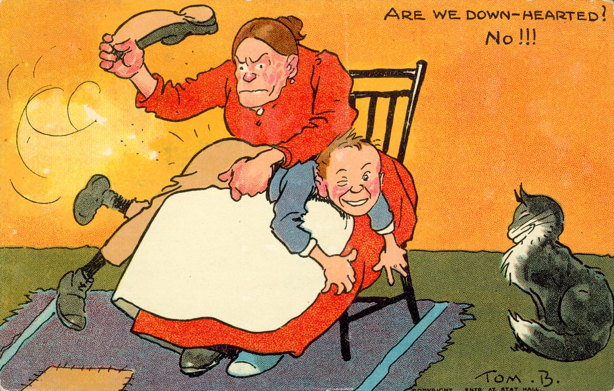 Sommes-nous abattus  Non ! (lithographie couleur) - Tom Browne