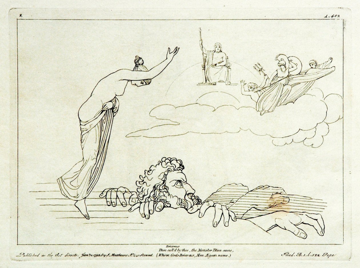 (2) Flaxman Iliad 1793, gravé 1795, 185 x 251 mm - Tommaso Piroli