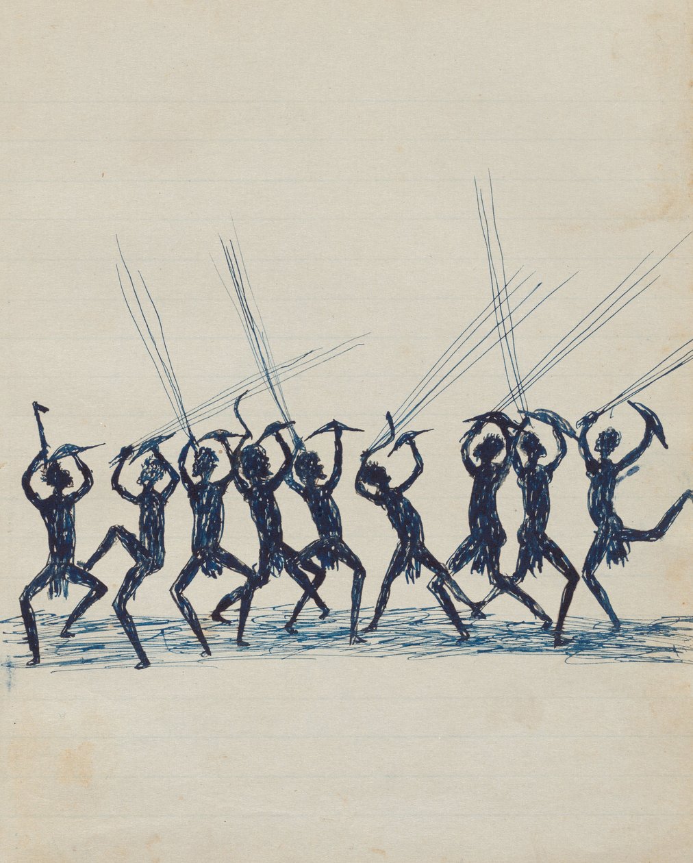 Peuple Kwatkwat - (Aborigènes combattant) Carnet de croquis principalement des activités des Aborigènes et des Blancs - Tommy McRae