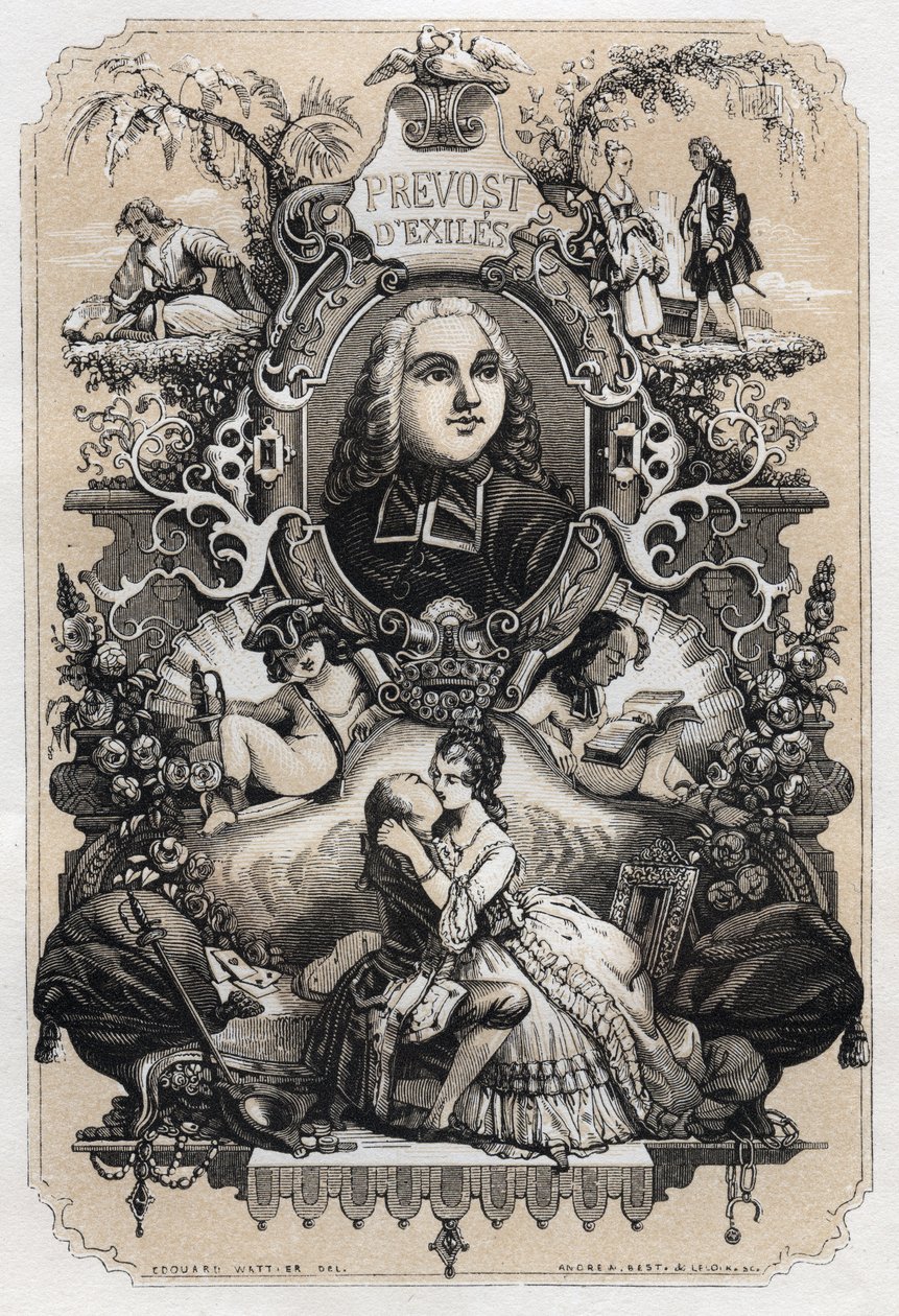 Frontispice de "Histoire de Manon Lescaut et du Chevalier Des Grieux" par l
