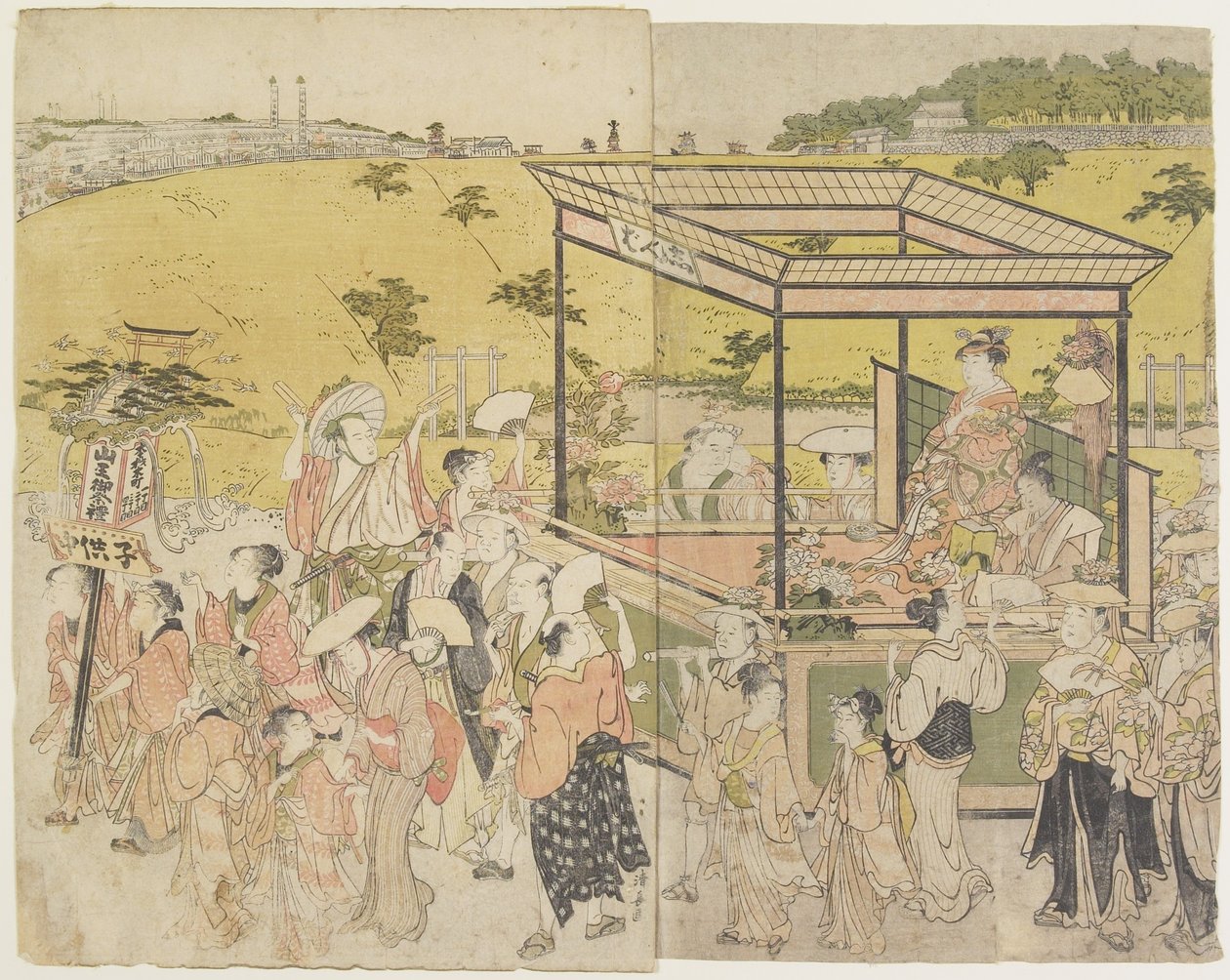 (Le défilé du festival Sanno), 1788 - Torii Kiyonaga