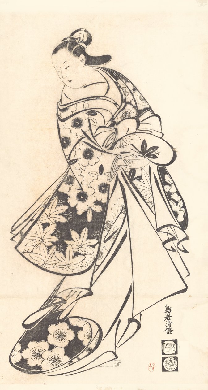 Courtisane, vers 1712 - Torii Kiyomasu I