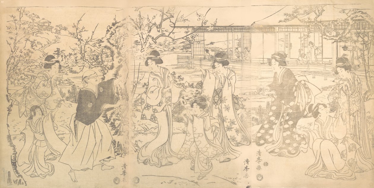 Scène de la vendetta Chushingura des 47 détaillants loyaux, vers 1820 - Torii Kiyomine