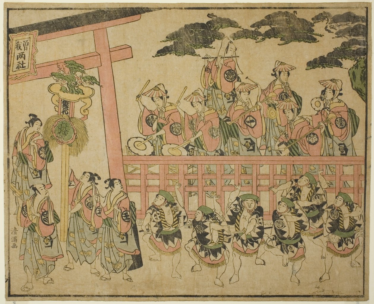 Le festival de Soga - Torii Kiyomitsu I