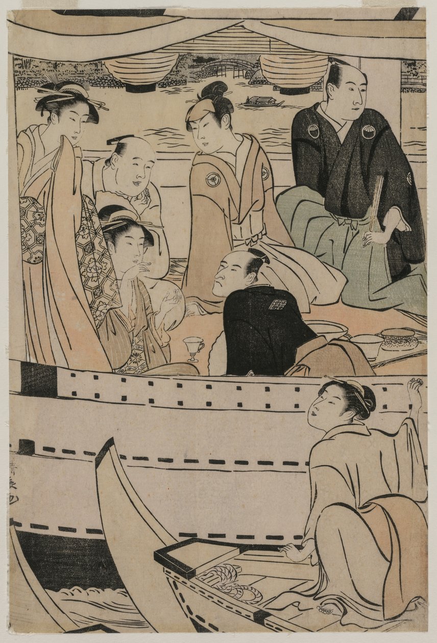 Partie de bateau sur la rivière Sumida - Torii Kiyonaga
