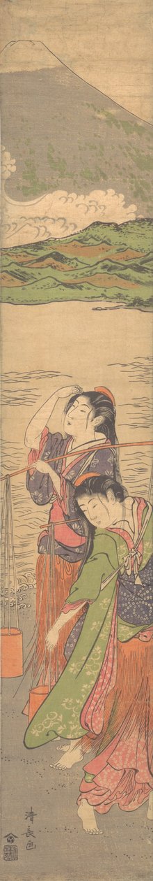 Danse des jeunes filles de la plage, fin du 18e siècle - Torii Kiyonaga