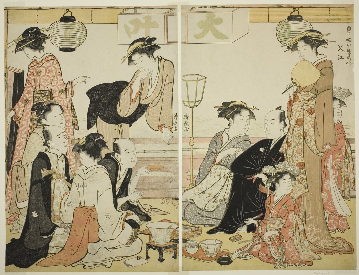 Artistes de Nakazu, de la série Une collection de beautés contemporaines des quartiers de plaisir - Torii Kiyonaga