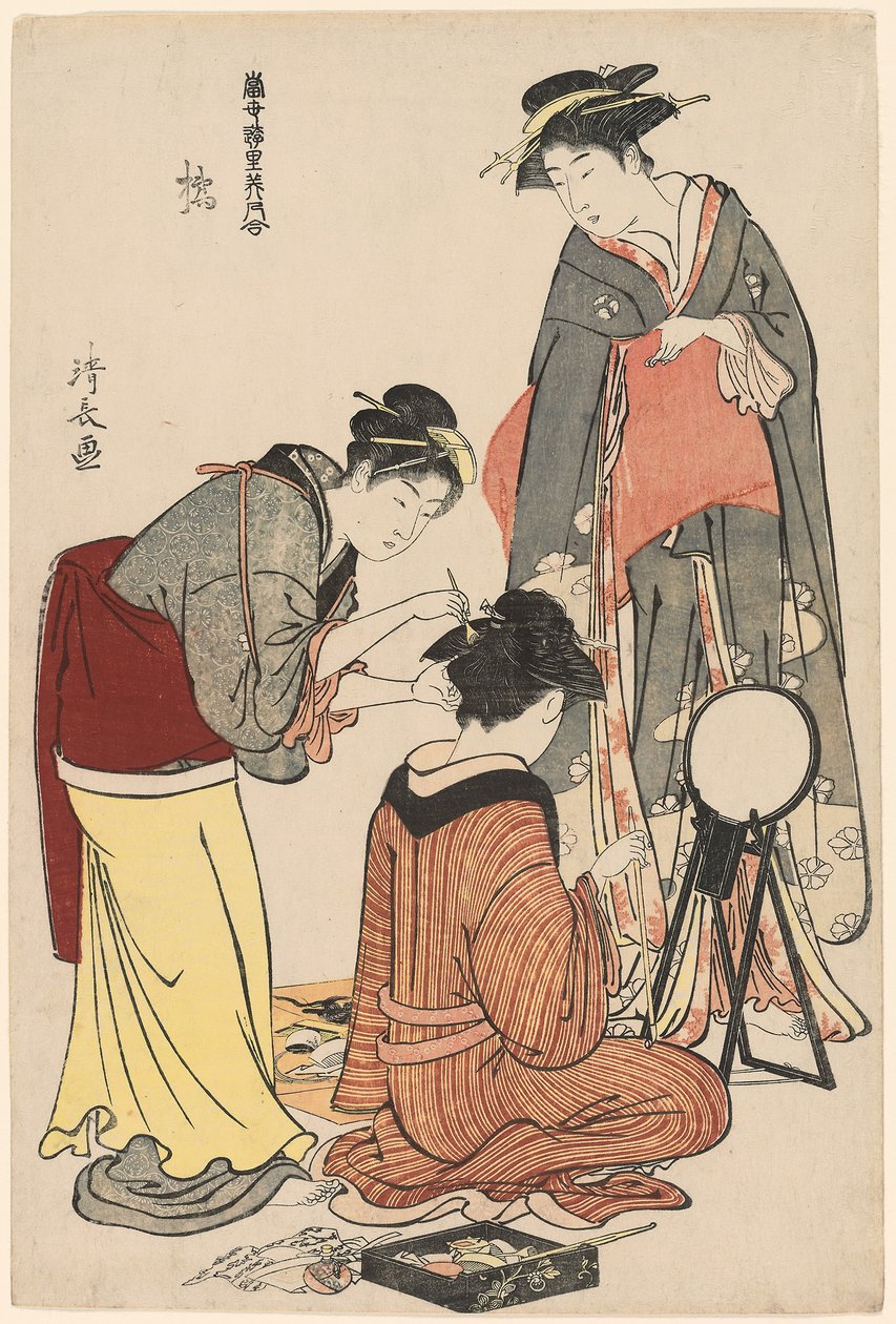 Artistes de Tachibana, de la série "Collection de beautés contemporaines des quartiers de plaisir" - Torii Kiyonaga