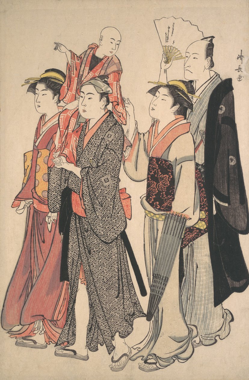 Ichikawa Danjuro V et sa famille, 1782 - Torii Kiyonaga