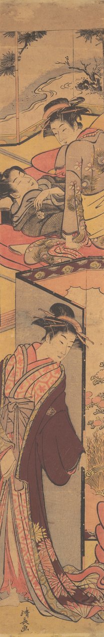 Dans une maison de plaisir, fin du XVIIIe siècle - Torii Kiyonaga