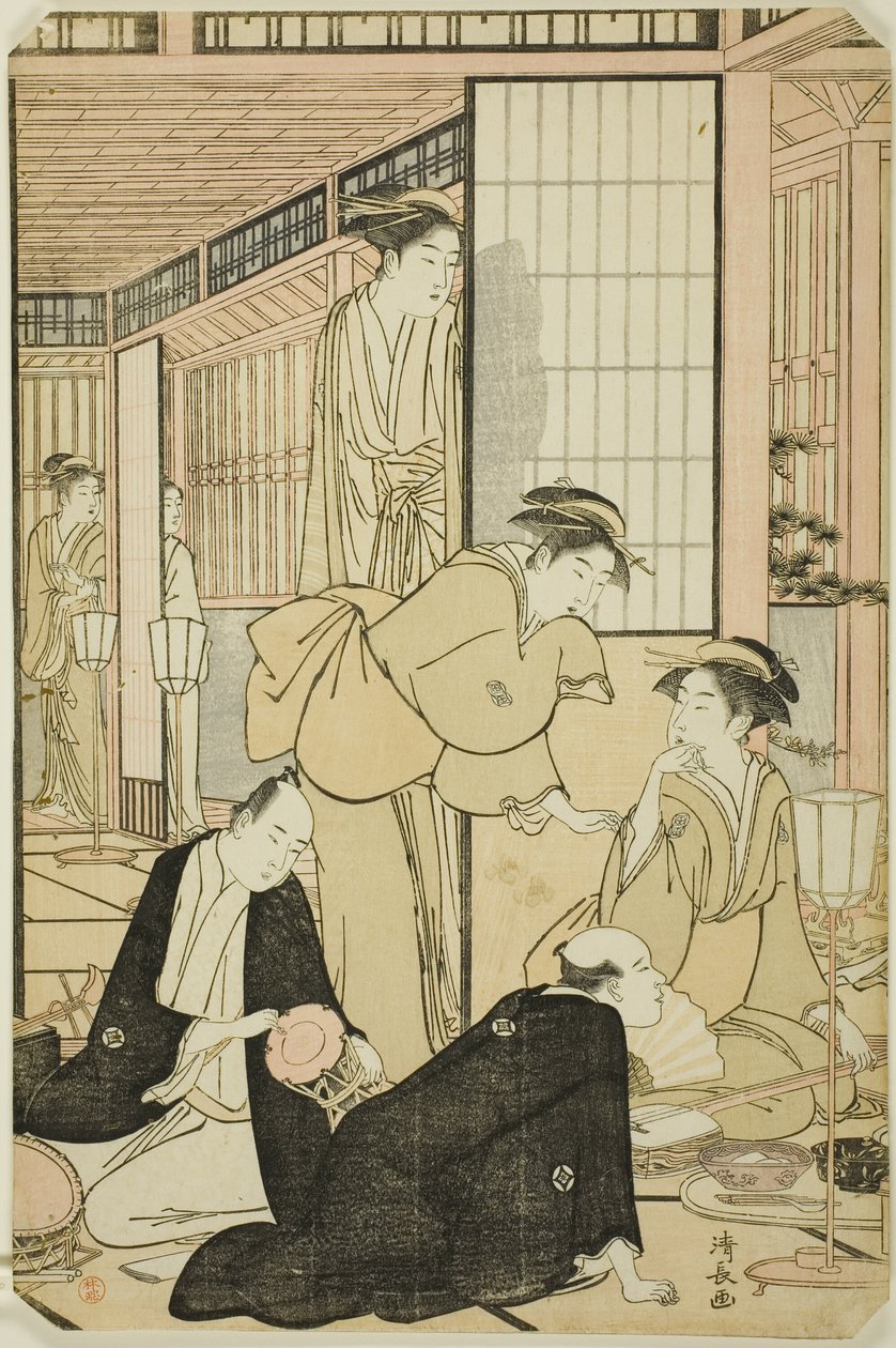 Le huitième mois, de la série "Douze mois dans le sud (Minami juni ko)" - Torii Kiyonaga