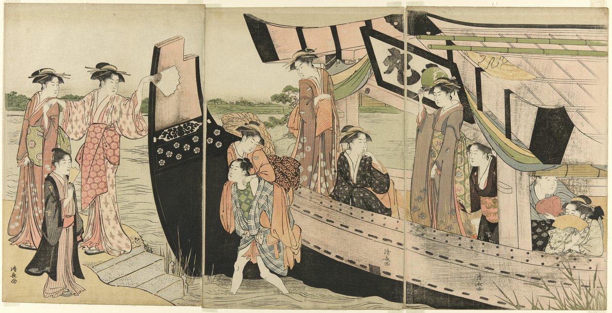 Femmes débarquant d