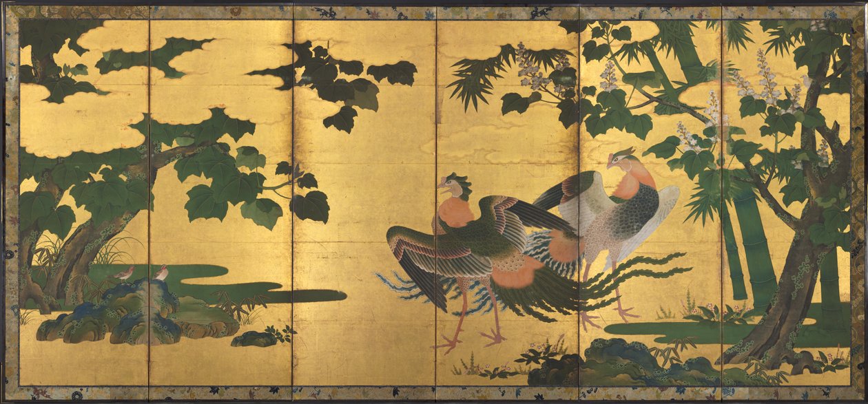 Paons et phénix - Tosa Mitsuyoshi