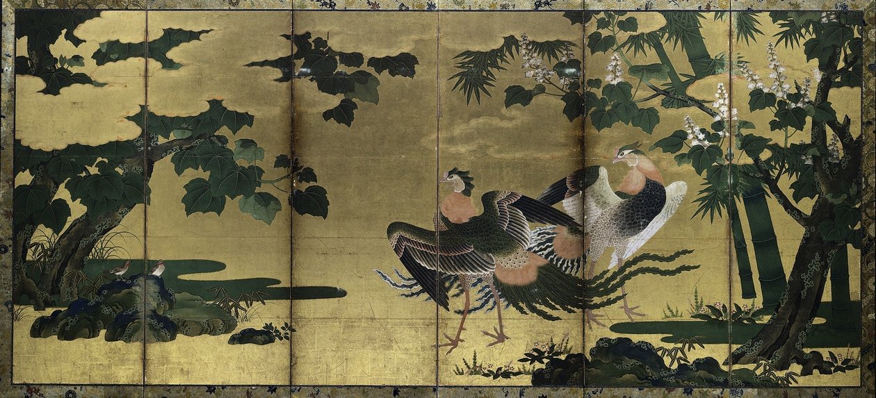 Phénix et Paulownia, fin des années 1500 - Tosa Mitsuyoshi