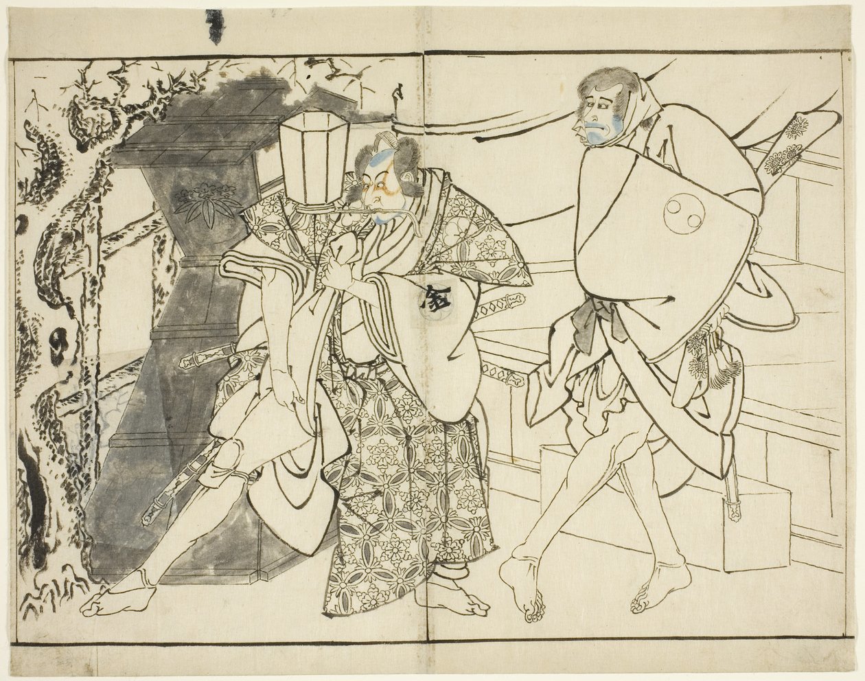 Les acteurs Arashi Ryuzo et Morita Kanya VIII, 1794 - Toshusai Sharaku