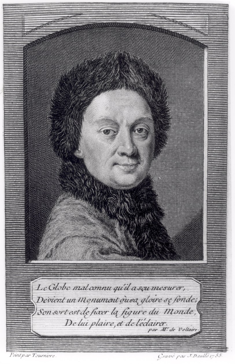 Pierre Louis Moreau de Maupertuis (1698-1759) gravé par John Daulle (1703-63) 1755 - Tourniere