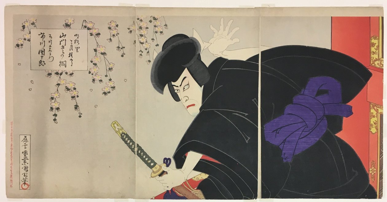 Acteur Ichikawa Danjuro IX : Ishikawa Goemon - Toyohara Kunichika