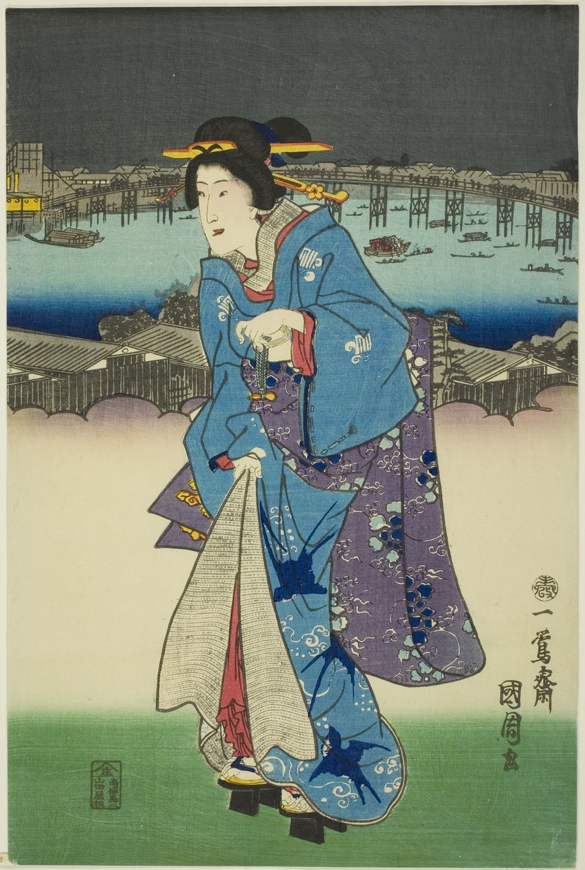 Divertissements du soir à Ryogoku dans la capitale de l