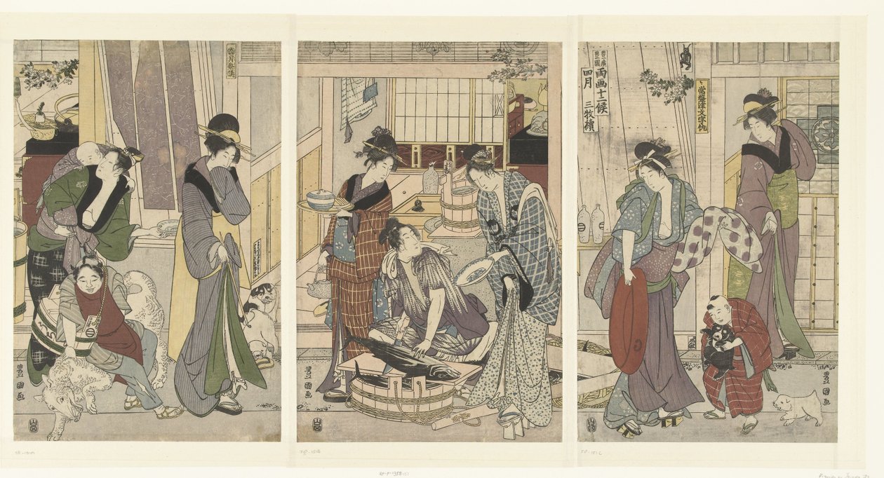 Vendeur de poissons - Toyokuni (II) , Utagawa