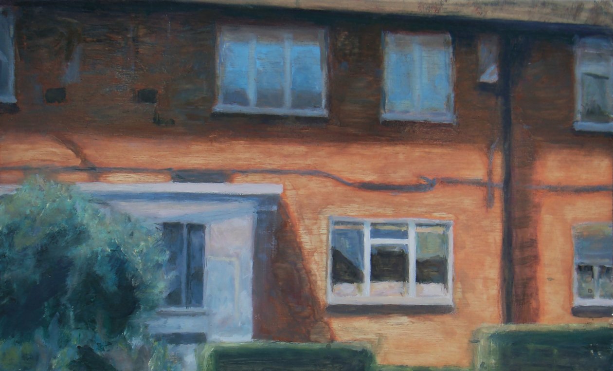 Un endroit pour vivre 17, 2011 (huile sur contreplaqué) - Trevor Burgess