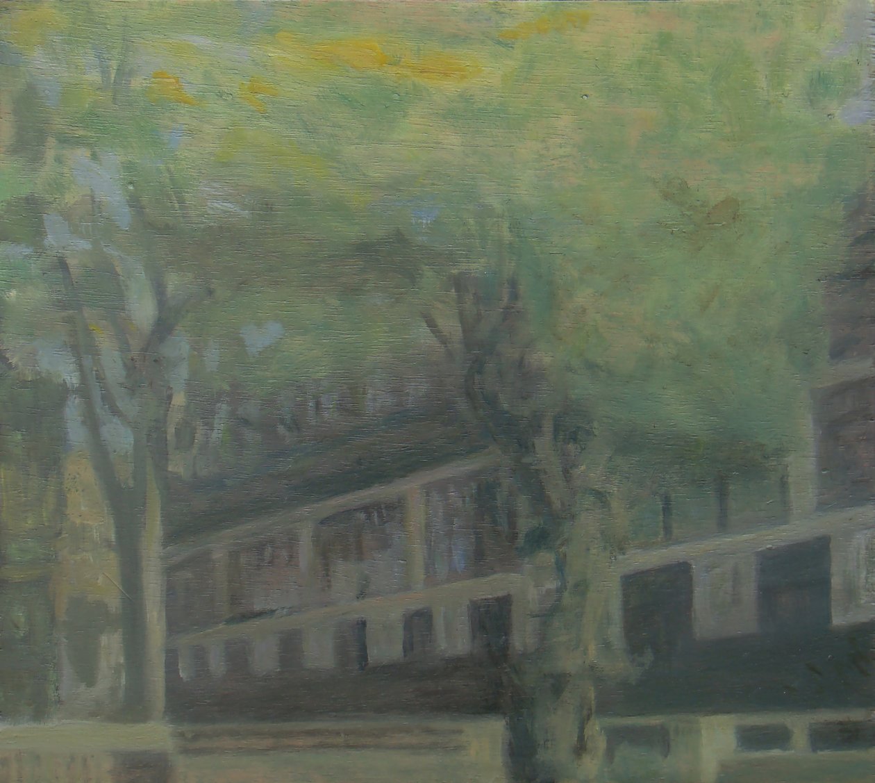 A place to live 3, 2010 (huile sur contreplaqué) - Trevor Burgess