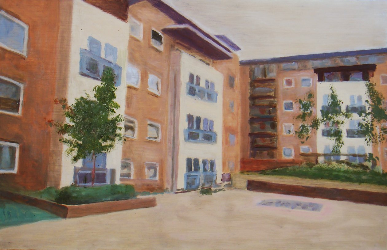 Un endroit pour vivre 45, 2012 (huile sur contreplaqué) - Trevor Burgess