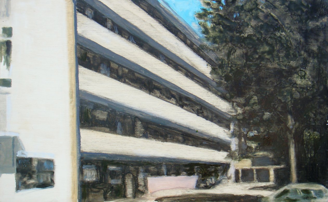 Un endroit pour vivre 9, 2011 (huile sur contreplaqué) - Trevor Burgess