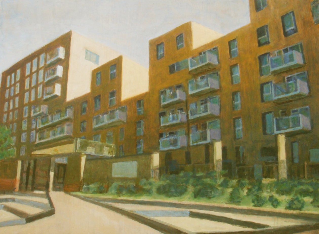 Un endroit pour vivre L4, 2013 (huile sur contreplaqué) - Trevor Burgess