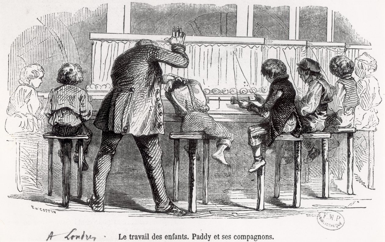 Enfants travaillant sur des bobines à Londres, Paddy et ses compagnons, de 