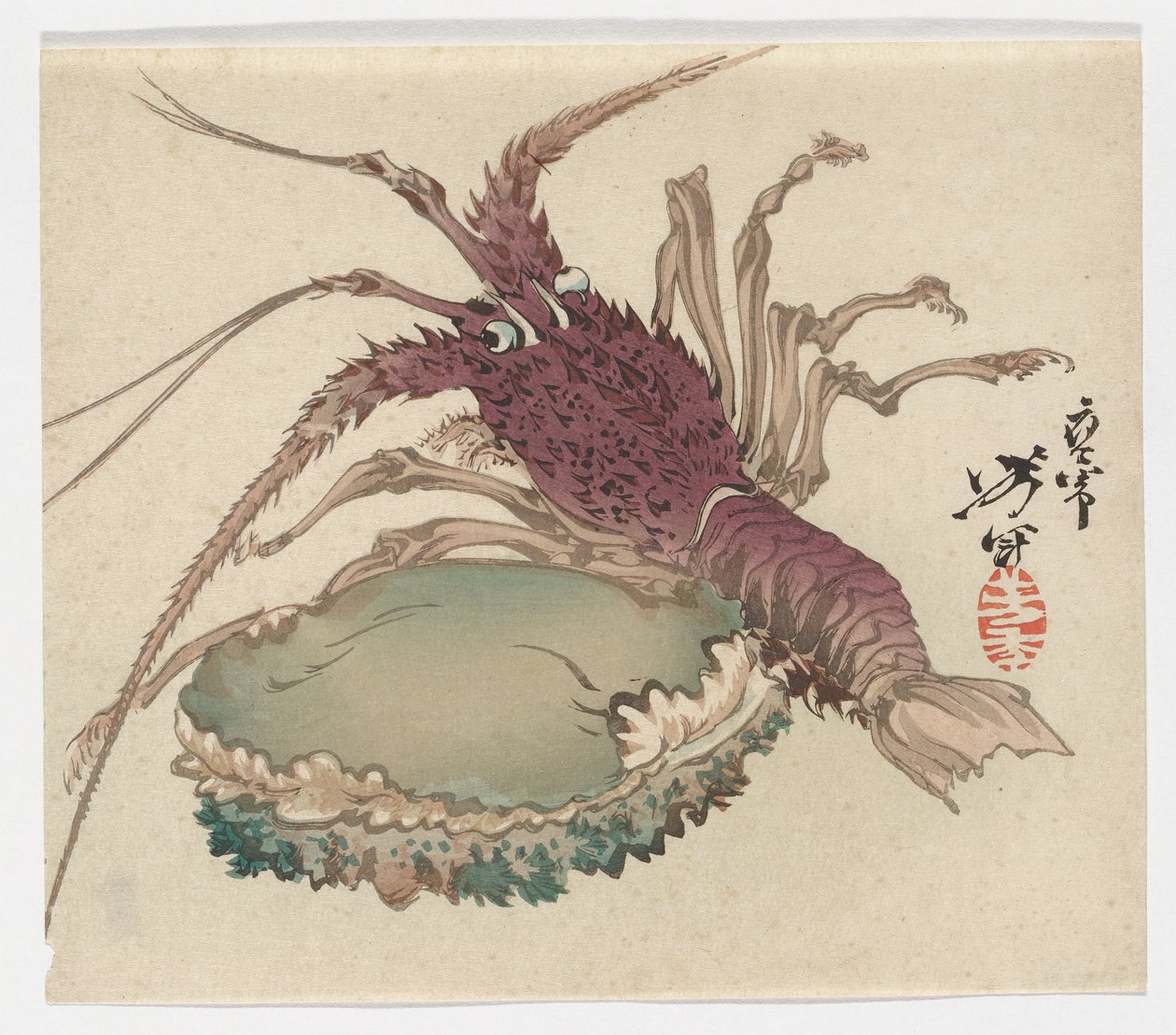 Homard et ormeau - Tsukioka Yoshitoshi