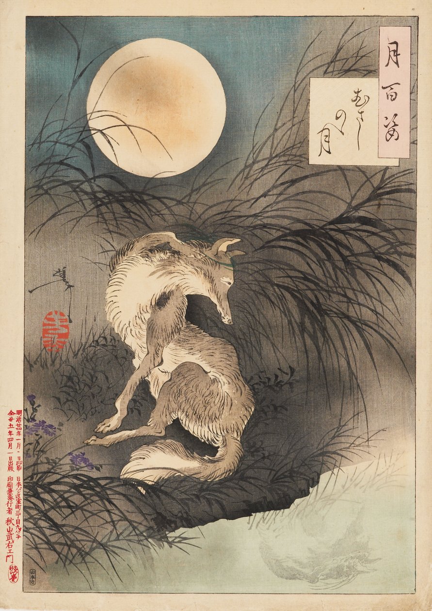 Plaine de Musashi au clair de lune - Tsukioka Yoshitoshi