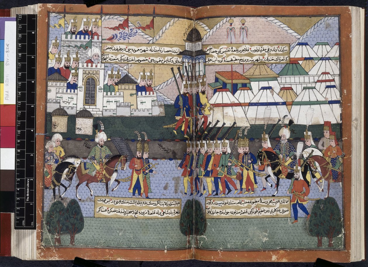 Armée ottomane de Lala Mustafa Pasha défilant devant les murs de Tiflis, de 