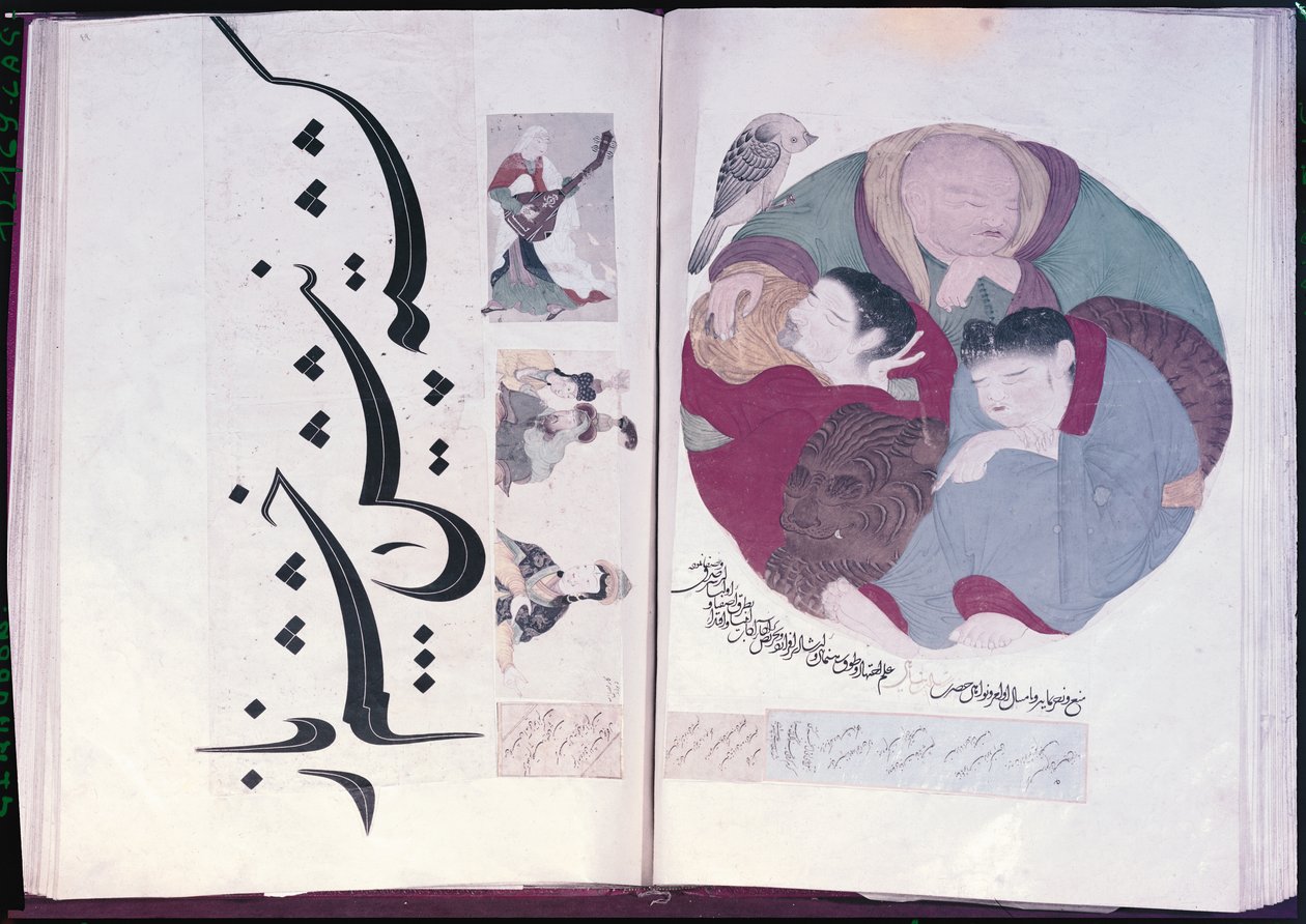 Album 2160 Personnes dormant et calligraphie, d
