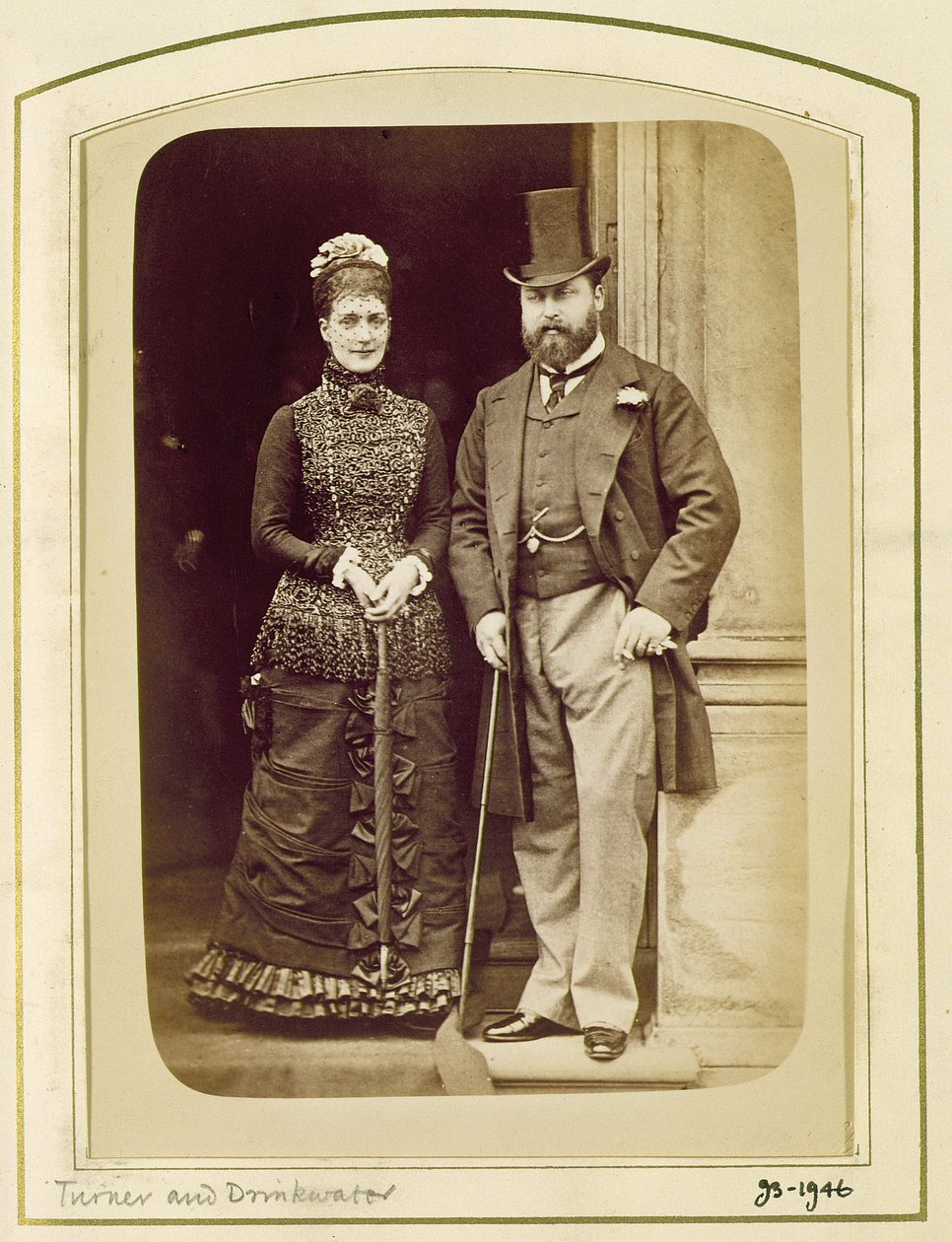 Portrait du roi Édouard VII (1841-1910) et de sa femme, la reine Alexandra (1844-1925) - Turner and Drinkwater