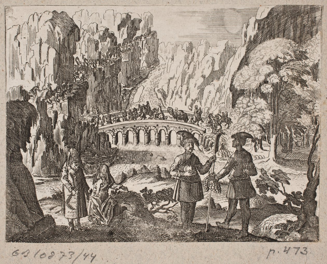 Caravane passant un pont - Ubekendt