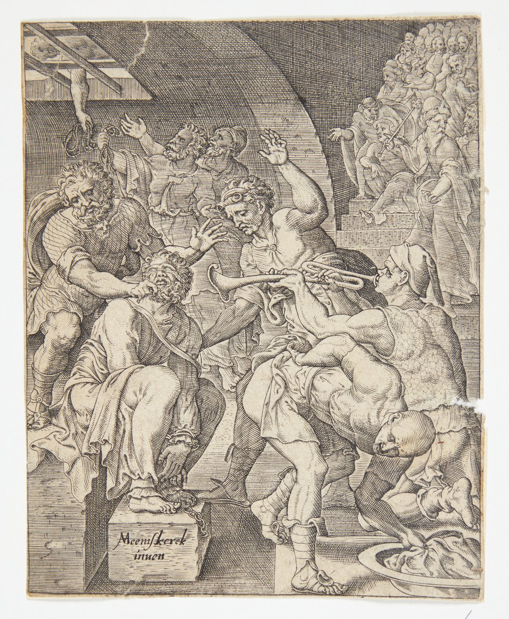 La moquerie du Christ - Ubekendt efter Dirck Volckertsz. Coornhert efter Maarten van Heemskerck