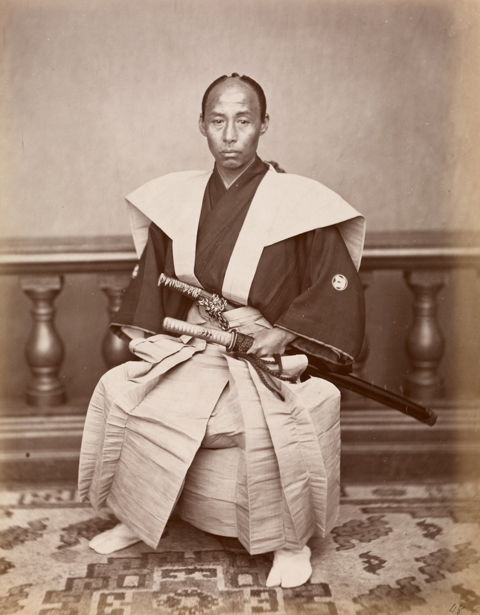 Samouraï (Harada Kiichi), Nagasaki, Japon, vers 1870 - Ueno Hikoma