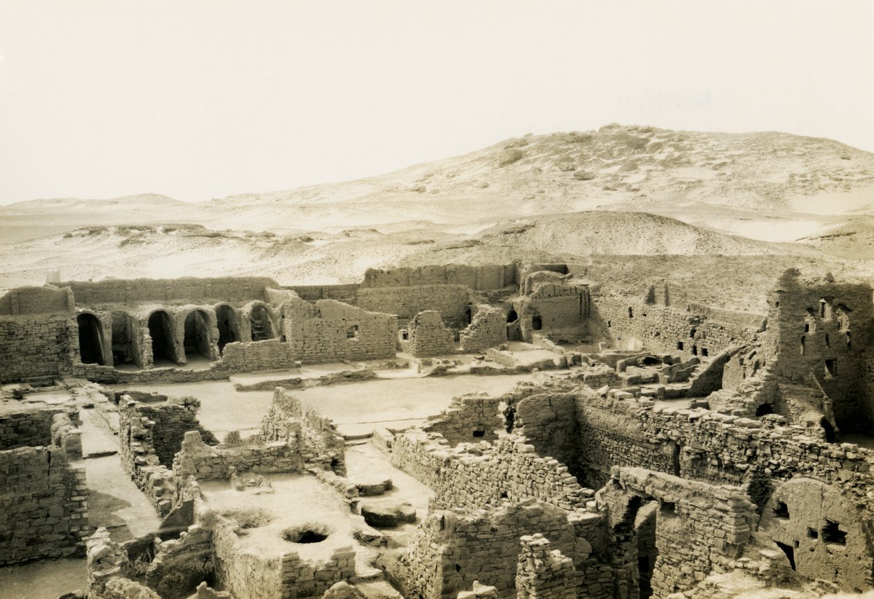 Zone commerciale du monastère de Saint-Siméon, Assouan, Égypte, photographie d