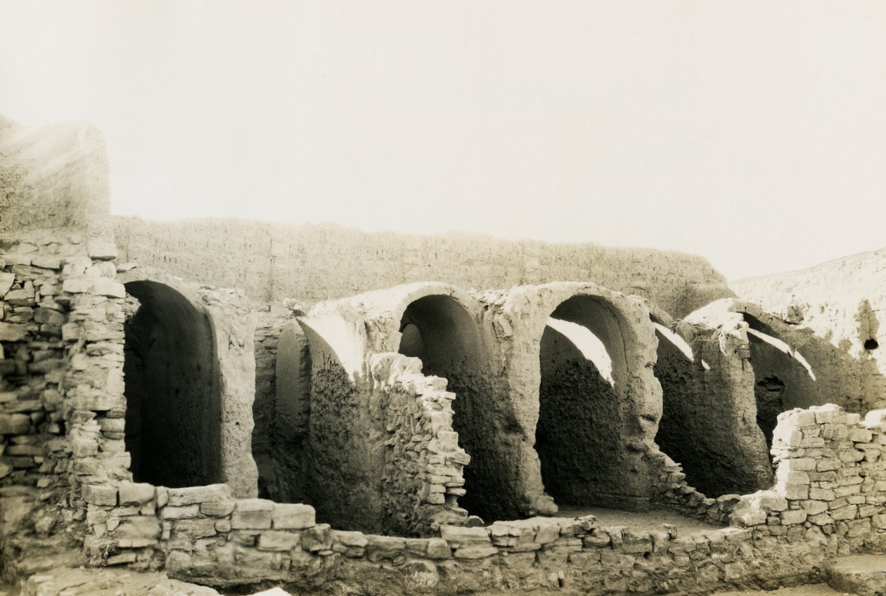 Intérieur du monastère de Saint-Siméon, bâtiments 311-36, Assouan, Égypte, photographie d