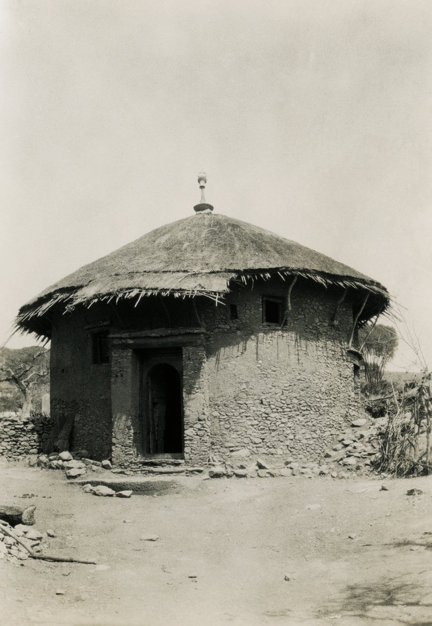 Hutte ronde au toit de chaume, Axum, Éthiopie, photographie d