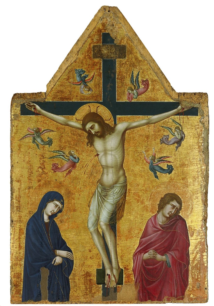 La Crucifixion avec la Vierge, saint Jean et les anges - Ugolino di Nerio