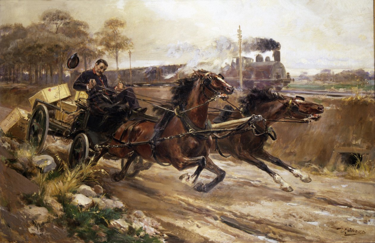 Chevaux en fuite - Ulpiano Checa y Sanz