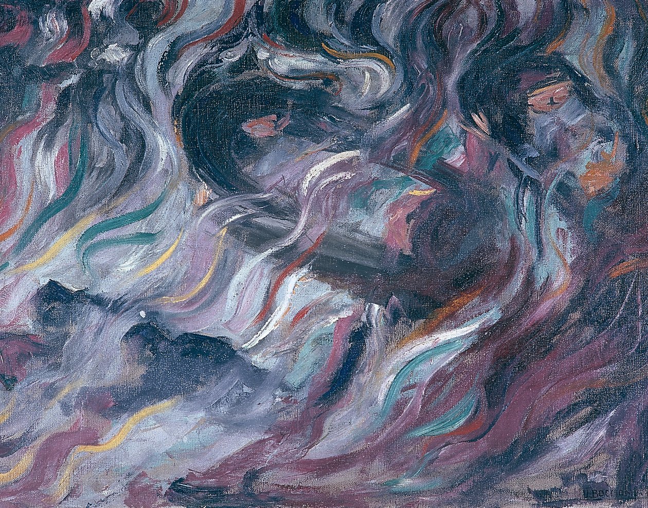 Incertitudes I. Les adieux (triptyque) 1911 - Umberto Boccioni